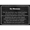 Schatzmix Blechschild Spruch der Ehemann: Metallschild 20x30 Deko Tin Sign Targa di Metallo da Parete, Lamiera, Multicolore, 20x30 cm