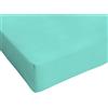Italian Bed Linen Max Color Lenzuolo sotto, Verde acqua 1 Posto e Mezzo