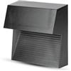V-TAC Faretto Segnapasso LED a Montaggio Superficiale Quadrato 3W, per Esterno Nero Luce Calda 3000K