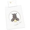 Herding BABY BEST Set di Biancheria da Letto Reversibile per Bambini, Jana Rinoceronte, Copripiumino 100 x 135 cm, Federa 40 x 60 cm, Cotone/Renforcé