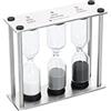 Master Class MasterClass Timer da Cucina a Clessidra Triplo, Acciaio Inox, Argentato, 9 x 12 x 16 cm