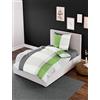 Bierbaum 4643_02 - Lenzuola in Satin di Cotone MAKO, 135x200 cm + 80x80 cm, Colore: Argento