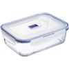 Luminarc Pure Box Holy, Contenitore Ermetico In Vetro Rettangolare, 122 Cl, 19x13x7,3 Cm, 100% Ermetico, Adatto A Microonde E Lavastoviglie
