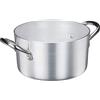 Baldassare Agnelli Pentole Agnelli PCMX0416 Casseruola Alta in Alluminio con 2 Maniglie in Acciaio Inossidabile, diametro 16, 1,9 Litri, Argento