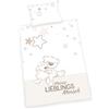Herding Set di Biancheria da Letto Reversibile per Bambini, Biologico, Certificazione GOTS, Lieblingsmensch, Federa 40 x 60 cm, Copripiumino 100 x 135 cm, Cotone Renforcé