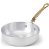Baldassare Agnelli Pentole Agnelli ALMA11112 Padellino a Servire con Manico in ottone, Alluminio Professionale 3 mm, 12 cm