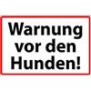 Schatzmix Blechschild Warnung vor den Hunden Metallschild Wanddeko 20x30 cm Tin Sign Targa di Metallo da Parete, Lamiera, Multicolore, 20_x_30_cm