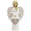You Are An Angel AN017I Figurina Angelo, Ceramica, Bianco, 9.3x9.3x15.5 cm