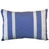 Fouta Futée Busta di Cuscino Rettangolare in Tessitura Cotone Fondo Blu Royal/Argento 35 x 50 cm