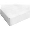 Italian Bed Linen Max Color Lenzuolo sotto a 1 Piazza e Mezza, 100% Cotone, Bianco, 1 Posto e Mezzo