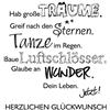 Rayher 28981000 timbro Lebe dein Leben, 7 x 7 cm