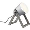 RL LIVE YOUR LIGHT Reality, lampada da tavolo, Marc, METALE, Grigio, corpo: legno naturale, grigio, 1 x E27, MAX.25,0 W