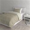 Italian Bed Linen Natural Color Parure Copri Piumino, 100% Cotone, Tortora/Panna, Singolo, 2 unità