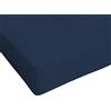 Italian Bed Linen Max Color Lenzuolo sotto Matrimoniale Maxi, 100% Cotone, Blu Scuro, 2 Posti Maxi
