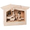 Rayher Kit BRIC.Legno cornici Motivi 3D, FSCMix, Naturale, 24x24x6,3cm, presepe, 13pz, box 1set