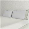 Italian Bed Linen Coppia Federe Max Color 100% cotone, misura federa 50x80 cm con patella interna, Tinta Unita - GRIGIO CHIARO