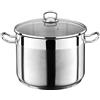 GSW Stahlwaren GmbH Jumbo pentola, Argento/Trasparente, 30 x 24 cm, 17 Litri