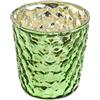 Insideretail 24 portacandele in Vetro Mercurio a Forma di Zucca Anticata per Matrimoni, Verde, 7 x 7 x 7 cm, unità
