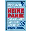 Schatzmix Blechschild Spruch Wenn Plan A Nicht funkt. Metallschild 20x30 Deko Tin Sign Targa di Metallo da Parete, Lamiera, Multicolore, 20x30 cm