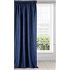 Eurofirany Amelia - Tenda con fettuccia arricciata, tinta unita, per soggiorno, salotto, 1 pezzo, in poliestere, blu, 140 x 270 cm