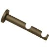 Gardinia 32442 Supporto Combinato Doppio con Base bastoni per Tende, 2 binari, Aperto, incl. Materiale di Montaggio, Linea Kira, Ø 19 mm, Metallo, Cappuccino, 9/6 cm
