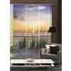 Home Fashion 88790-111 Tenda a Pannello "Evening", Soggetto: Spiaggia, Stampa Digitale, Set da 3 Pezzi, in Tessuto, Beige, 245 x 60 x 245 cm