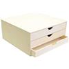 Artemio bannette portaoggetti Chiusa 3 cassetti in Legno - 34,5 x 34 x 15,5 cm