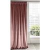 Eurofirany RIA Tenda Oscurante con Fettuccia Arricciatenda - Extra Lunga, Elegante, Tinta Unita, per Soggiorno, Camera da Letto, Densità 290 g/m², 140x270 cm, Rosa Scuro