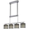 Trio Leuchten Trio Garda Lampada Sospensione, 4 Diffusori con Bilanciere Regolabile, E14, 0 watts, Nichel Opaco