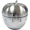 techno line KZW 3 Timer da Cucina con Analogico, Metallo, Argento, 6.3x6.3x7.1 cm
