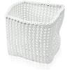 Möve 40422002 - Cestino Tube, Rettangolare, Colore: Bianco