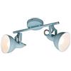 Briloner Leuchten Lampada da soffitto, plafoniera con 2 spot girevoli e orientabili in un design retrò/vintage, versione: E14 max. 40 Watt, metallo, dimensioni: 30.4x10x18.1 cm, colore: bianco menta