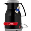 Helios 2744002 - Caraffa Termica in plastica, 1 l, Colore: Nero