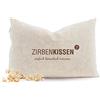 Zirben Familie - Cuscino Originale in Pino cembro, con Stampa "ZirbenKissen - Einfach himmlisch träumen", in Legno, Naturale, 20 x 30 x 9 cm