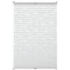Gardinia Tenda Plissettata con Morsetto di Fissaggio, Opaca e Pieghevole, Kit Montaggio Incluso, EASYFIX Tenda Plissettata con Due binari, Motivo Floreale, Bianco, 80 x 130 cm (LxA)
