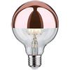 Paulmann 28674 Lampadina LED filamento G95 6,5 Watt lampadina testina a specchio rame 2700 K bianco caldo E27