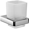 Emco Trend 022000100 - Porta spazzolini da Bagno, in Vetro Satinato/Cromato