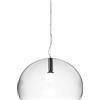 Kartell Small FL/Y Lampada da Soffitto 15 W, Cristallo, Diametro 38cm
