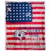 CelinaTex, Coperta con Stampa "Quinta USA" 150 x 200 cm in Microfibra, Effetto Pelle d'Agnello, 5000209, Rossa
