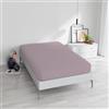 Italian Bed Linen Lenzuolo Sotto MAX COLOR con Angoli Elasticizzati da 25 cm Letto Singolo 90x200 cm, 100% Cotone Made in Italy - Tinta Unita ROSA ANTICO
