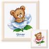 VERVACO Kit Punto Croce Contato Orso Carino Annuncio Nascita Punto Croce ca. 20 x 22 cm Regalo Personalizzato Set Fai da Te attività Creative Adulti Benvenuto Bambino Cross Stitch