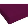 Italian Bed Linen Max Color Lenzuolo sotto a 1 Piazza e Mezza, 100% Cotone, Prugna, 1 Posto e Mezzo