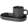 Blomus - Set di 2 tazze da caffè in gres porcellanato, capacità 50 ml, eleganza semplice, lavabili in lavastoviglie, (altezza x larghezza x profondità): 6 x 7,5 x 5 cm, verde agave 63714