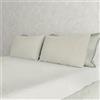 Italian Bed Linen Coppia Federe Max Color 100% cotone, misura federa 50x80 cm con patella interna, Tinta Unita - PANNA