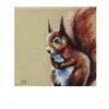 Louise Brown Il Gruppo di Arte Louise Marrone (Bushy Tailed) - Stampa Artistica 40 x 40 cm, Carta, Multicolore, 40 x 40 x 1.3 cm