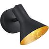 RL LIVE YOUR LIGHT Reality R80161002 Faretto Lampada in Metallo, Nero/Oro