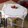 VERVACO Tovaglia Punto Croce Con Tela Aida ROBIN Biancheria Da Tavola Set Fai Da Te Creativo Punto Croce Contato Kit 80 x 80 cm Hobby Creativi Adulti Casa Decor Cross Stitch Embroidery