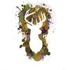 the art group L' Arte Gruppo Studio (Splatter Silhouette Stag) - Stampa Artistica 40 x 50 cm, Carta, Multicolore, 40 x 50 x 1.3 cm