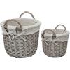 Premier Set di 2 Ceste, Willow/Cottone, Multicolore