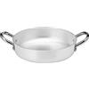 Baldassare Agnelli Pentole Agnelli PCMX01020 Tegame in Alluminio, Spessore 2 mm, con 2 Maniglie in Acciaio Inossidabile, 20 cm, Argento